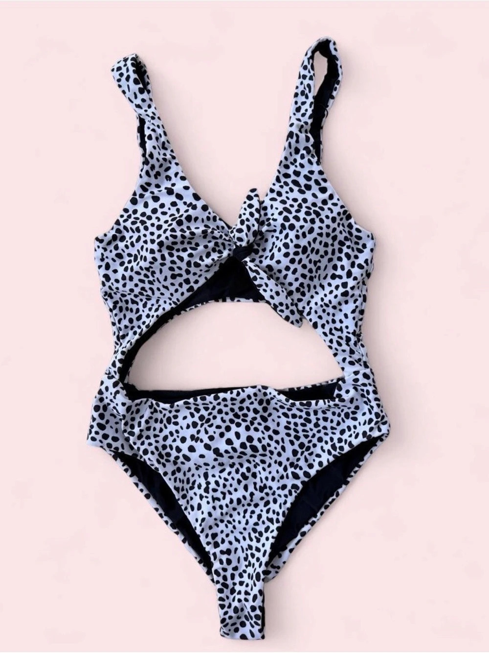Animal Print Cutout One-Piece Swimsuit